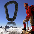 D Shape 200LB Mountaineering Buckle Snap Clip Plastic Steel Climbing Carabiner Hanging Keychain Hook Fit Outdoor