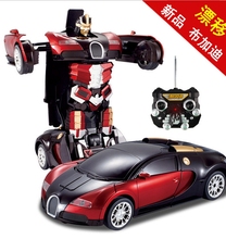RC Transformation 4 electric Toys one key remote control Bugatti Veyron children robot car action figures class Boys Gift