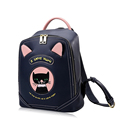 Cute Cartoon 2016 New Backpack Women Fashion Contrast Color Deep Blue Daypack Backside Zipper Pocket Designer