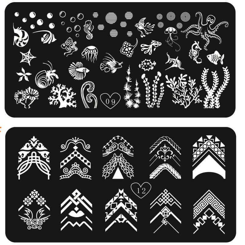 1PC 24 Mix Designs Available Nail Art Steel Template Stamping Plates Printing Manicures Template Mould Nail