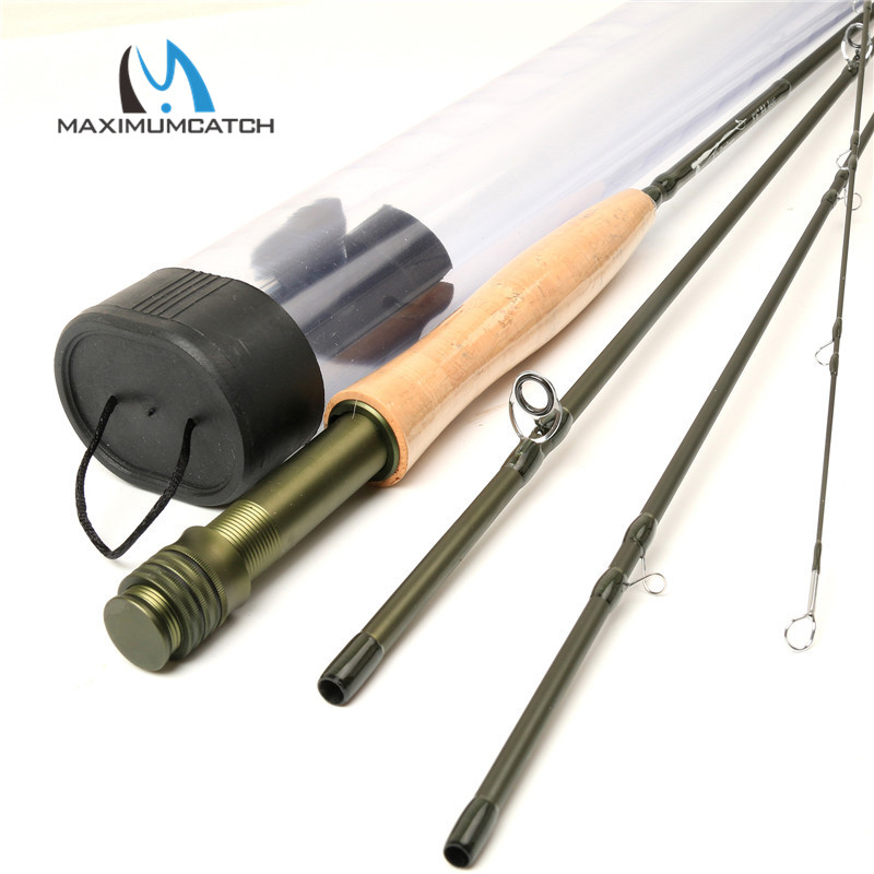 Top Quality SK24 Carbon Fly Fishing Rod, 8.6FT 4WT 4pcs Medium-Fast Action Carbon Explorer Fly Rod