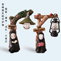 New 17cm Japanese Anime My Neighbor TOTORO Kaonashi No Face Man LED NightLight Action Figure Studio