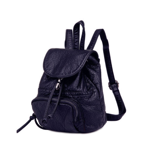 Women&#39;s Faux Leather Mini Small Drawstring Backpack Rucksack Travel Casual Purse-in Backpacks ...