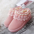 2016 Winter Flat Boots Women Suede Ankle Boots Female Warm Insole Australia Winter Shoes Girls Boots