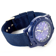 2015 New fashion relogio masculino Watches Men Army Soldier Military Quartz Canvas Strap Fabric Watch Outdoor