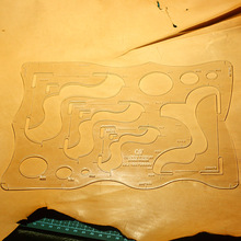 NO-0038 Diy leather tool c & v handmade leather ruler clothmeasure place card chiban corner flower mould circarc