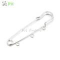 Iron Brooch Findings Nice for DIY Brooch Making Silver Color about 70mm long 21mm wide hole