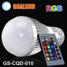 GS CQD 010 Aluminum 230V 240V 110V 220V E27 5W RGB led bulb lamp Color change