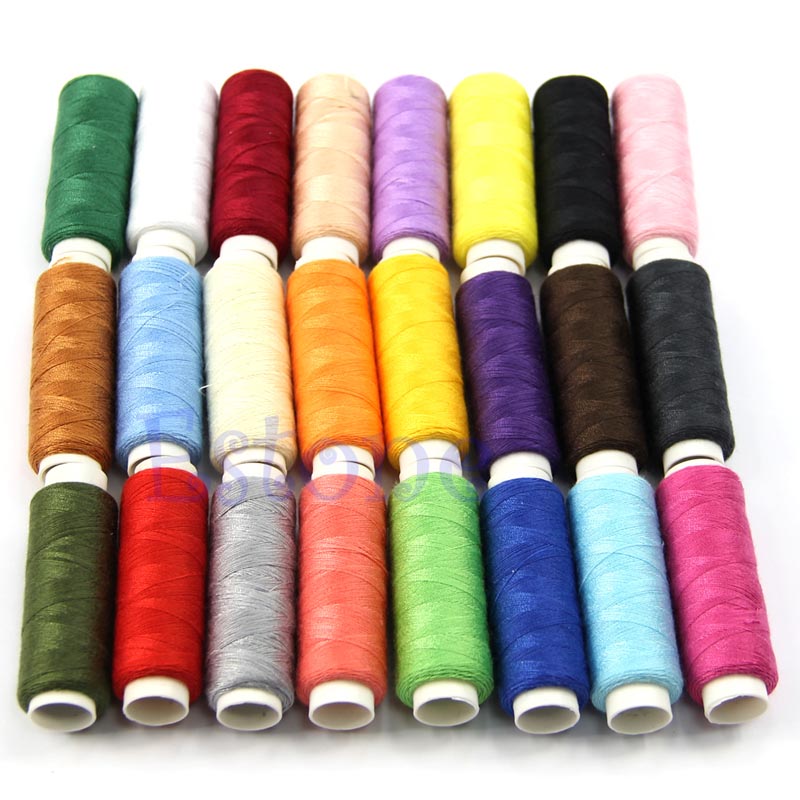 Image of Z101"New 24 Spools /set Mixed Colors Polyester All Purpose Sewing Threads Cones Set Hot