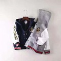2016 new letter Stitching color Hoodies sweatshirt kids Long sleeve zipper jacket boys and girls children