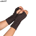 Echo657 Hot Sale Fashion Knitted Arm Fingerless Winter Gloves Unisex Soft Warm Mitten Oct 24