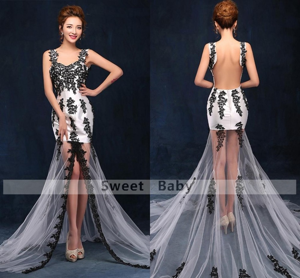 Black And White High Low Prom Dresses Black And White High Low Prom Dresses