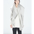 Za Winter 2016 Tartan Scarf Striped Pashmina New Designer Unisex Cashmere Shawls Women s big size