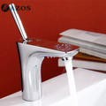 AZOS Bathroom Basin Tap Brass Chrome Polish Color Single Hole Deck Mount Hot Cold Mixer Toilet