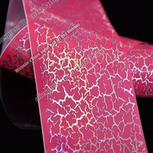 Red base silver crack Sexy Beauty Nail aluminum foil stickers nail stickers crafts template GL39