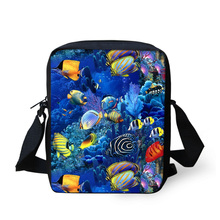 2016 Animal Mini Bag Children Messenger Bags for Boys Girls Fish Printed Kindergarten Baby Kid Crossbody Bags Mochila Infantil