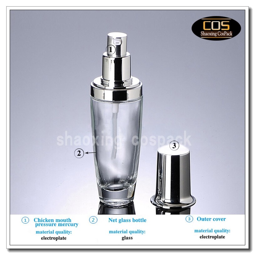 LGX40-50ml lotion pump glass bottle (3)