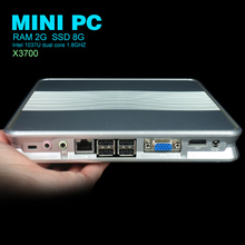 X86 Architecture Mini PC X3700 2G RAM 32G SSD WIFI Computer with Intel Celeron 1037U Dual Core 1.8Ghz Windows HD Cloud Terminal