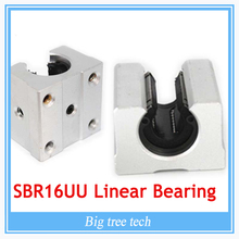 4PCS SBR16UU SBR16 Linear Bearing 16mm Open Linear Bearing Slide block 16mm CNC parts linear slide