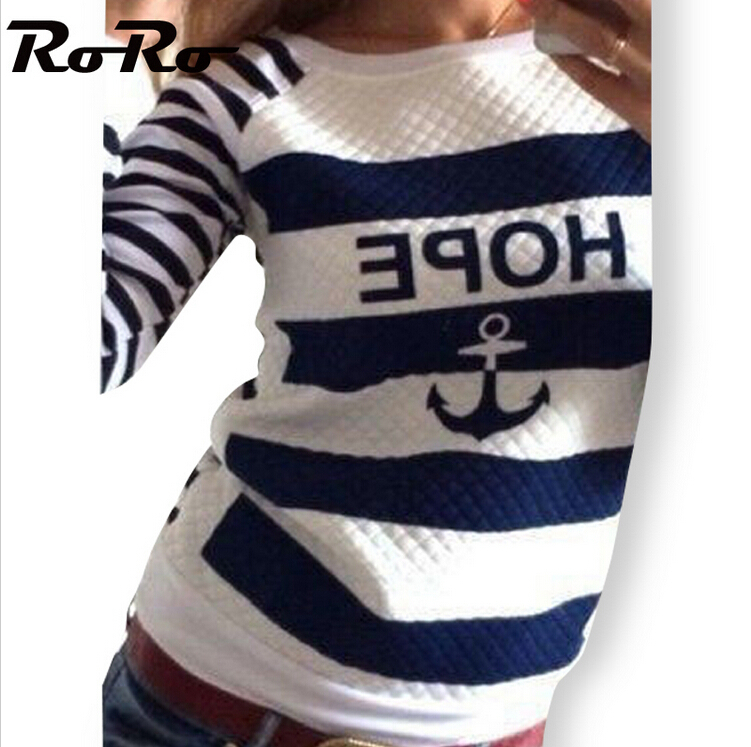 2015 Anchor Printed Hoodies Striped Causal Sweatshirts Tracksuits Sports Suit Swag Paris Free Shipping