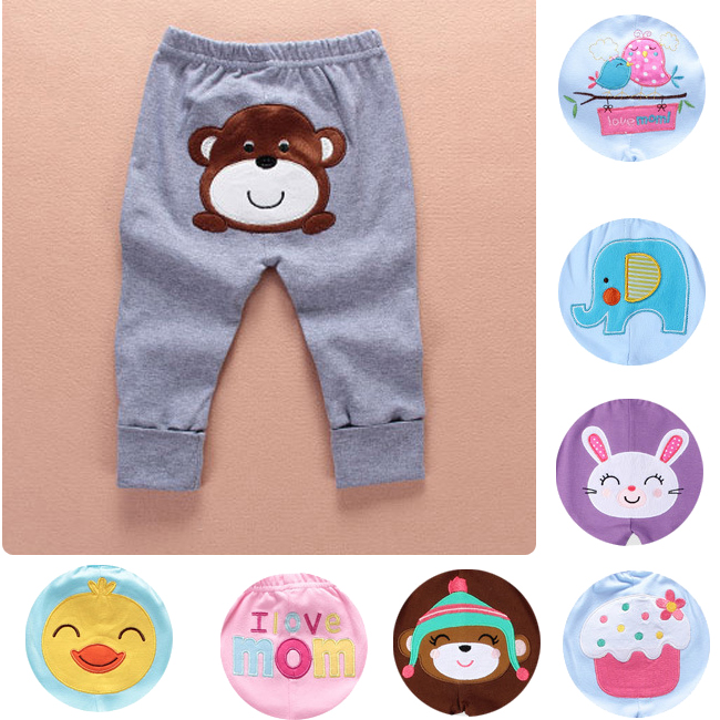 Baby pants with embroidered animal boy girl animals trousers Infant Toddlers Clothing baby creppers Para Bebe products 