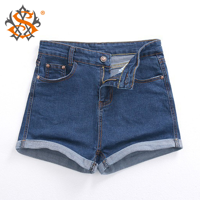 Image of New Fashion women's jeans Summer High Waist Stretch Denim Shorts Slim Korean Casual women Jeans Shorts Hot Plus Size