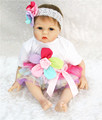 Lovely Girl doll reborn 22 silicone reborn babies soft cotton body children girls doll toys bebe