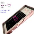 J S 16 ROWS Mix Length Ellipse Flat False Eyelash Extensions Soft Thin Tip Flat Roots
