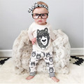 2016 Autumn Fashion Baby boy clothes Baby girl clothes Cotton Little Monsters long sleeved 2pcs Infant