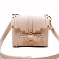 2016 Fashion Cute Bow Messenger Bags Women Sweet Pink Handbag Famous Brand Designer Girl Leather Shoulder