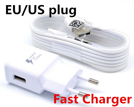 Image of 100% Original Adaptive Fast Charging 5V2A US EU Plug Travel Charger + 1.5M Micro Usb Data Cable For Samsung Galaxy S6 Edge Note4