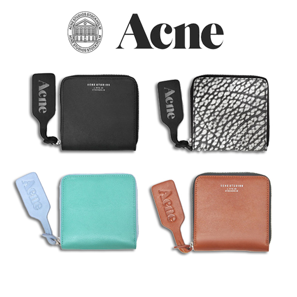 Image of Acne studios Slim Wallet Women Purse Genuine Leather Womens Wallets Mini Small Luxury Designer Wallet Famous Brand acne wallet