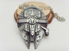 Movie Jewelry Star Wars Millennium Falcon metal pendant necklace for fans
