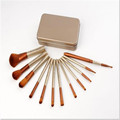 12pcs Professional new makeup brushes tools set Make up Brush tools kits eye shadow Brushes Golden