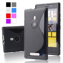 Anti Skid Slim Matte S Line Shape Gel TPU Case For Nokia Lumia 925 Mobile phone