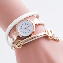 Design Lowest prcie leather women watch,Winding Pendant Bracelet women jewelry watch,New arrival relojes mujer quartz watch