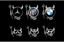 CAR Metal Modification, Solid Metal Devil, 3D Stereo Car Stickers, Thick Material,Make your logo more eye-catchingFree Shipping.