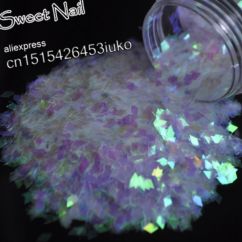 Image of 2016 Fashion beautiful diamond nail a piece of glittering sequins decorating tools paper Transparent pink C03