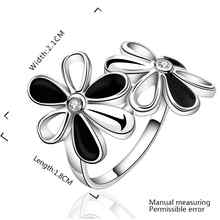 Lose Money Promotions Wholesale 925 silver ring 925 silver fashion jewelry two flower fenska Ring SMTR631