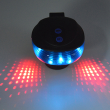 TOS Bicycle Tail Light Rear Light (2 Laser 5 Leds 7 Modes – Red Led and Red Laser)