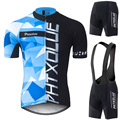 Phtxolue 2016 Cycling Jersey Short Sleeve Bike Clothing Bicycle Bib Shorts Cycling Clothes Wear Set Ropa