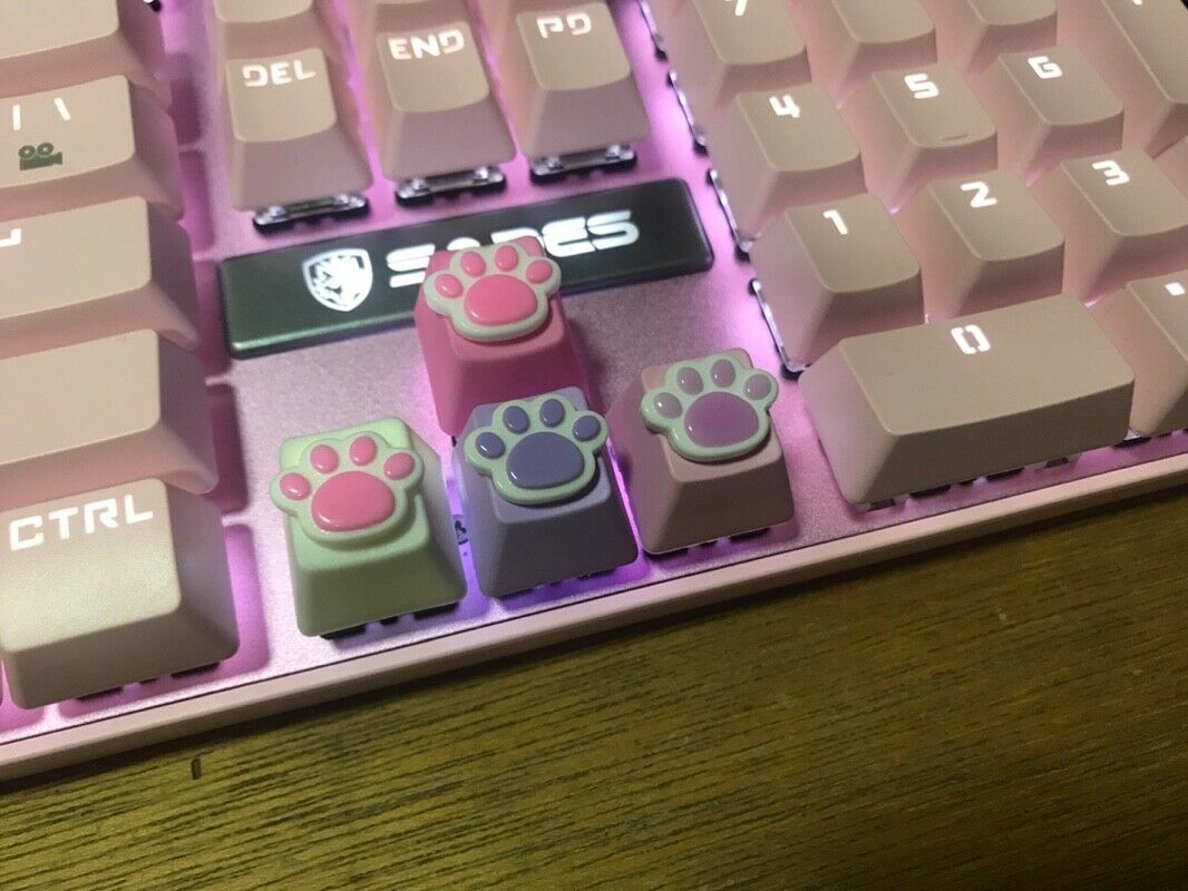 Minicabezal de gato hecho a mano, teclas de teñido PBT, OEM R4, para