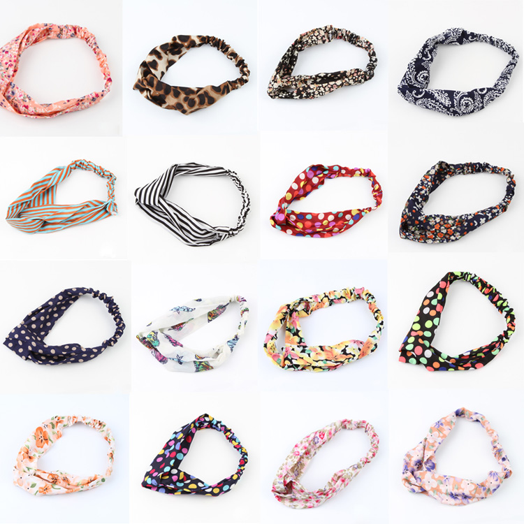 Image of Newly Arrival Hot Sale Lovely Retro Cross Vintage Multi-colors Cloth Headband - 17 Styles HDR-0117