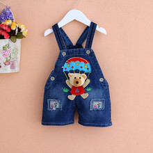 1-3 years old children overalls 2016 summer style boys jeans, animal patterns baby girl clothing,burst models children’s clothes