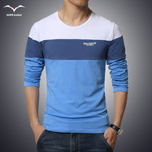 Men’s Clothing Tops &Tees T-Shirts Free Shipping 2016 spring New Fashion Brand Men Solid Color Long Sleeve Slim Fit T Shirt