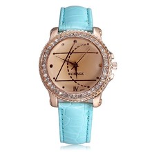 2016 New Rhinestones Watches Women Luxury Brand Womage Fahsion and Casual Ladies Watch Analog Leather Strap