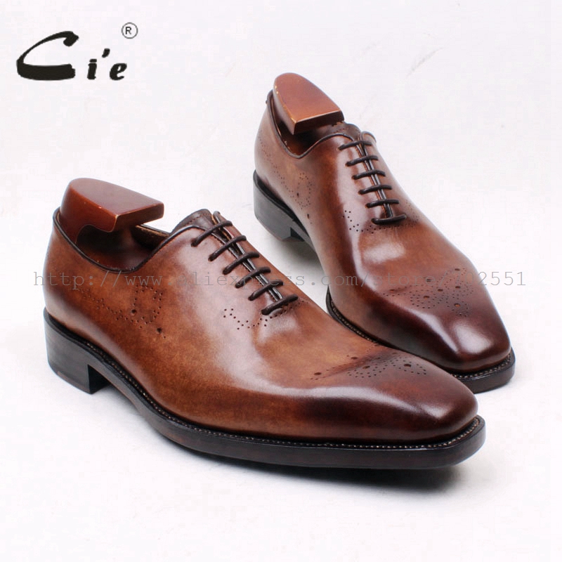 cie Square Toe Whole Cut Lace Up Oxfords Patina Brown 100 cie Square Toe Whole Cut Lace Up Oxfords Patina Brown 100