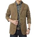 Brand New blazer men Casual Blazers Cotton Denim Parka Men s slim fit Jackets Army Green