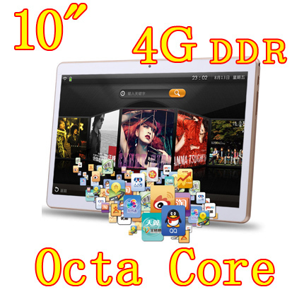 10 inch 8 core Octa Cores 1280X800 IPS DDR 4GB ram 32GB 8 0MP 3G Dual