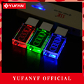YUFANYF 2017 pendrive 3 colors Red blue green LED Audi car LOGO USB falsh drive 4GB